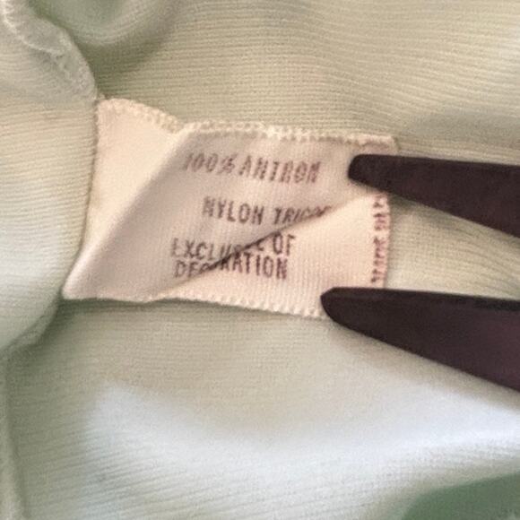 VTG 1960s Hollywood Vassarette Pale Green Lace Nylon Slip Dress Sz 36 S - Picture 9 of 10